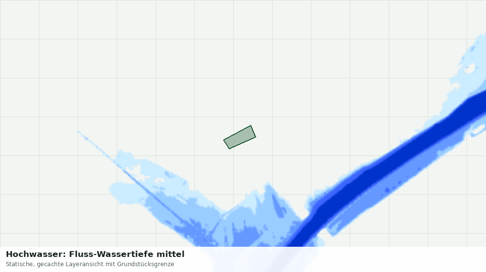 Statische Kartenansicht: Hochwasser: Fluss-Wassertiefe mittel