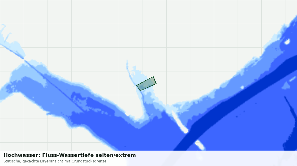 Statische Kartenansicht: Hochwasser: Fluss-Wassertiefe selten/extrem
