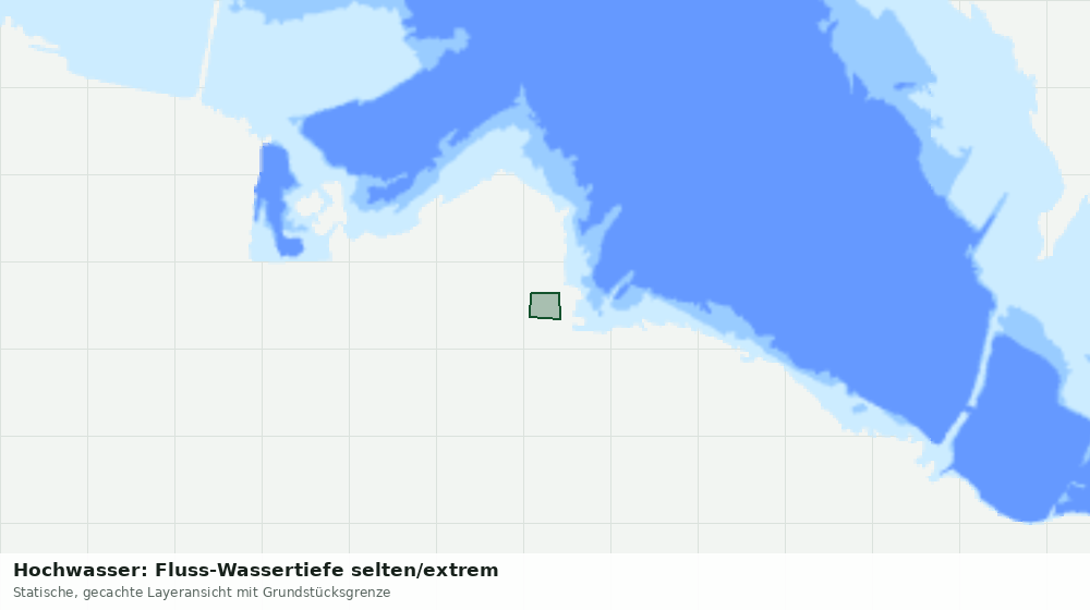 Statische Kartenansicht: Hochwasser: Fluss-Wassertiefe selten/extrem
