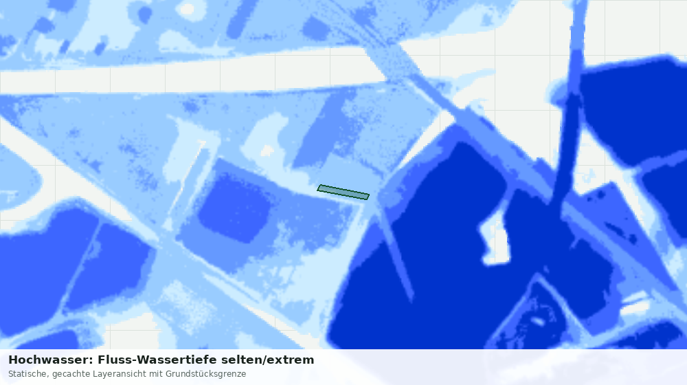 Statische Kartenansicht: Hochwasser: Fluss-Wassertiefe selten/extrem