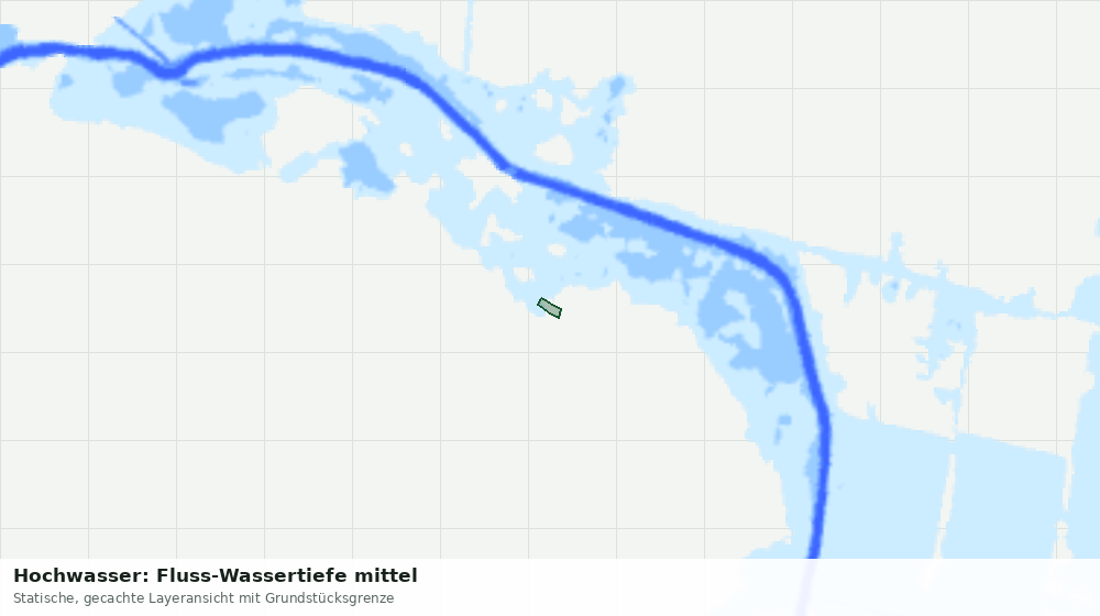 Statische Kartenansicht: Hochwasser: Fluss-Wassertiefe mittel