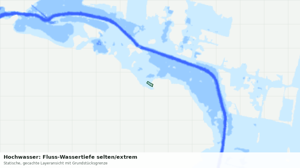 Statische Kartenansicht: Hochwasser: Fluss-Wassertiefe selten/extrem