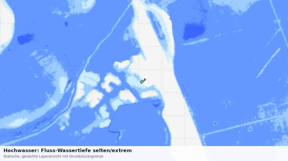 Statische Kartenansicht: Hochwasser: Fluss-Wassertiefe selten/extrem