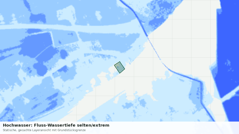 Statische Kartenansicht: Hochwasser: Fluss-Wassertiefe selten/extrem