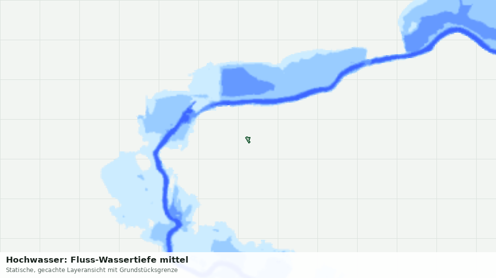 Statische Kartenansicht: Hochwasser: Fluss-Wassertiefe mittel