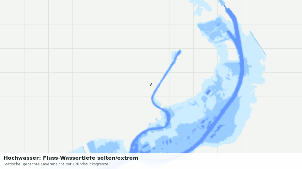 Statische Kartenansicht: Hochwasser: Fluss-Wassertiefe selten/extrem