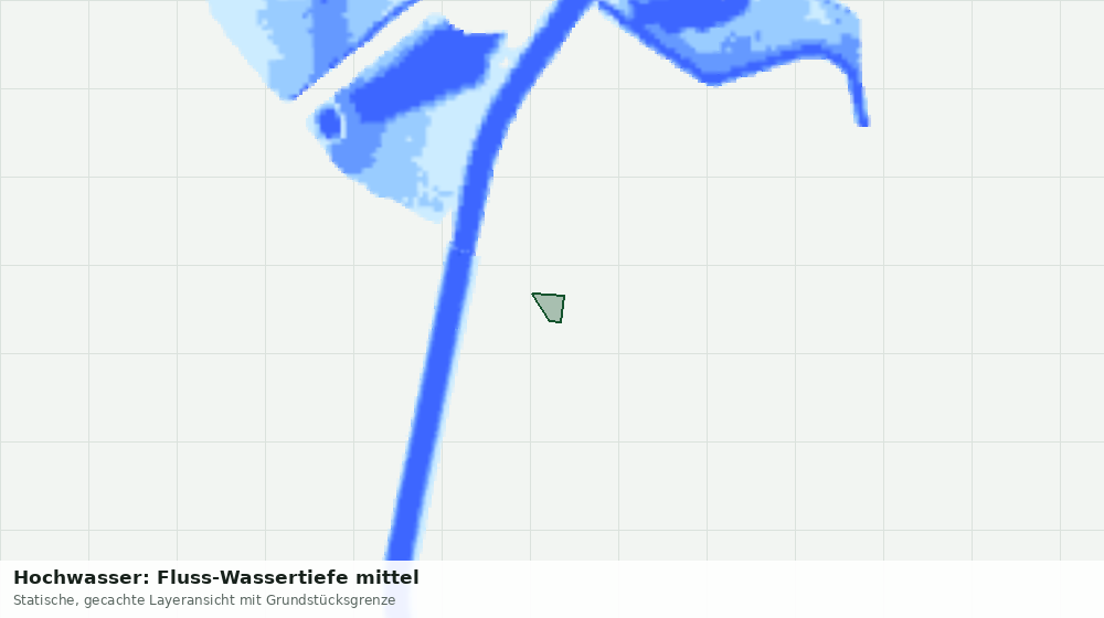 Statische Kartenansicht: Hochwasser: Fluss-Wassertiefe mittel
