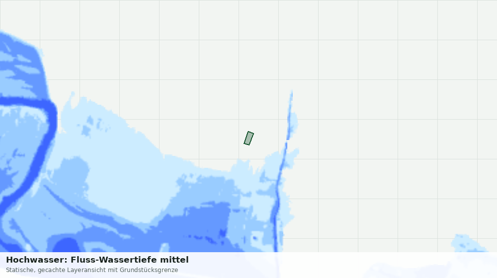 Statische Kartenansicht: Hochwasser: Fluss-Wassertiefe mittel