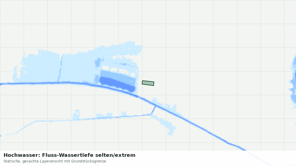 Statische Kartenansicht: Hochwasser: Fluss-Wassertiefe selten/extrem