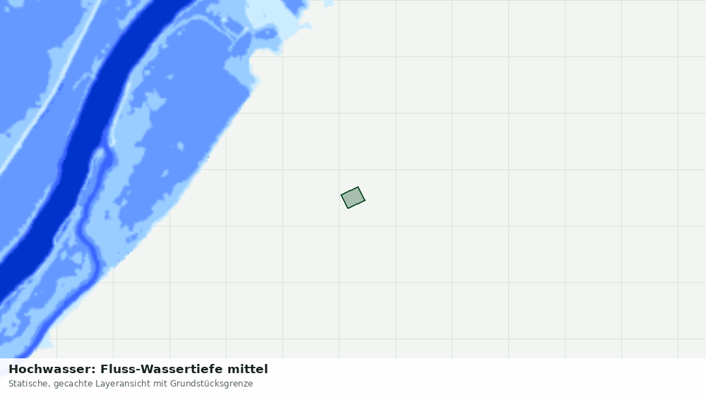Statische Kartenansicht: Hochwasser: Fluss-Wassertiefe mittel