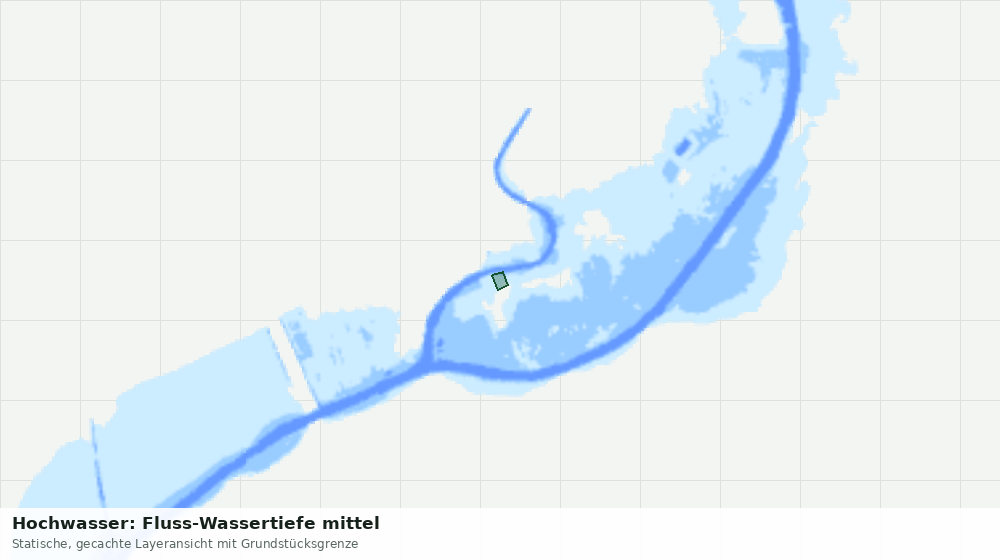 Statische Kartenansicht: Hochwasser: Fluss-Wassertiefe mittel