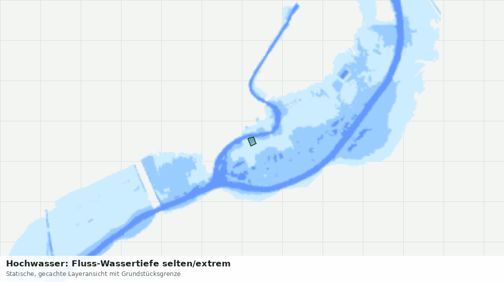Statische Kartenansicht: Hochwasser: Fluss-Wassertiefe selten/extrem