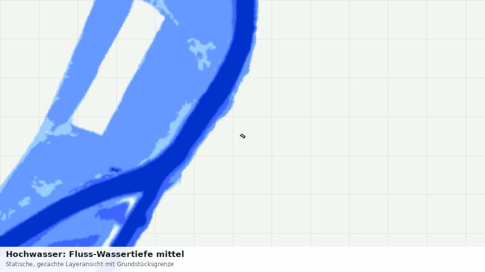 Statische Kartenansicht: Hochwasser: Fluss-Wassertiefe mittel