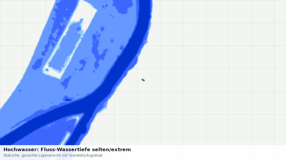 Statische Kartenansicht: Hochwasser: Fluss-Wassertiefe selten/extrem