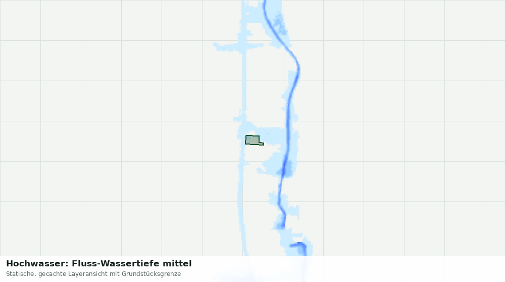 Statische Kartenansicht: Hochwasser: Fluss-Wassertiefe mittel