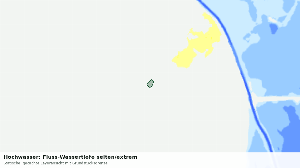 Statische Kartenansicht: Hochwasser: Fluss-Wassertiefe selten/extrem