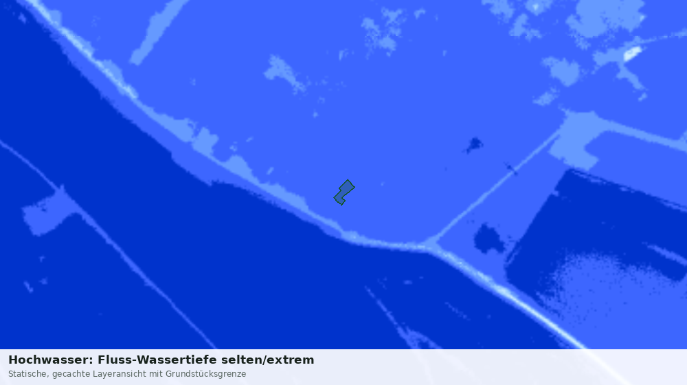Statische Kartenansicht: Hochwasser: Fluss-Wassertiefe selten/extrem