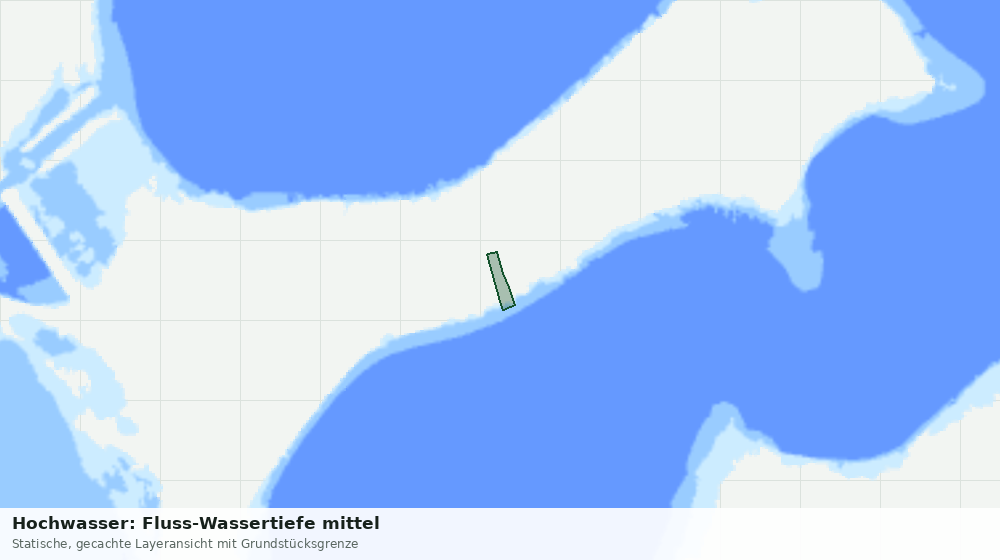 Statische Kartenansicht: Hochwasser: Fluss-Wassertiefe mittel