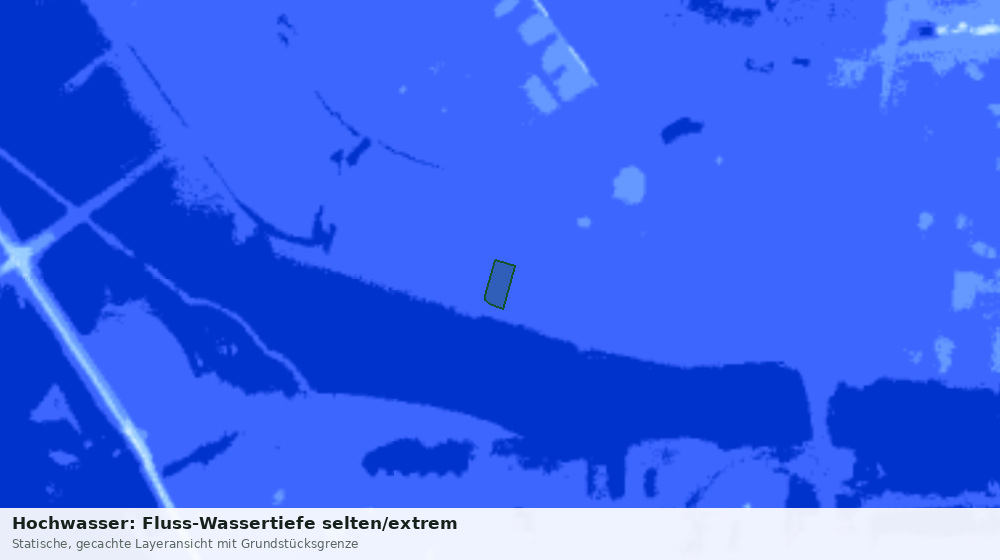 Statische Kartenansicht: Hochwasser: Fluss-Wassertiefe selten/extrem