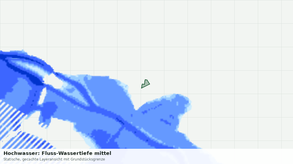 Statische Kartenansicht: Hochwasser: Fluss-Wassertiefe mittel