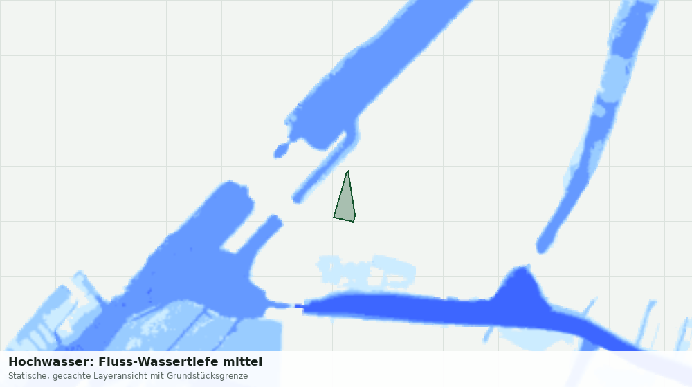 Statische Kartenansicht: Hochwasser: Fluss-Wassertiefe mittel