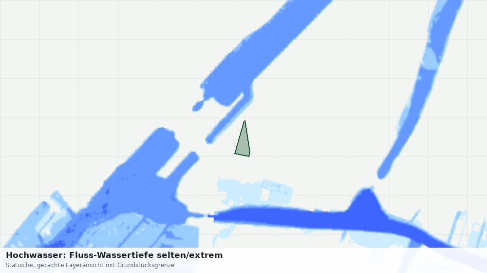 Statische Kartenansicht: Hochwasser: Fluss-Wassertiefe selten/extrem