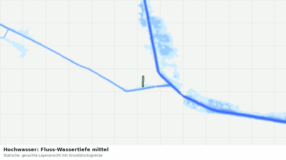 Statische Kartenansicht: Hochwasser: Fluss-Wassertiefe mittel