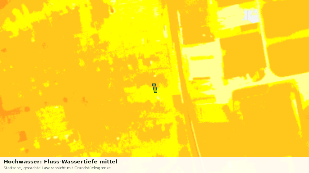 Statische Kartenansicht: Hochwasser: Fluss-Wassertiefe mittel