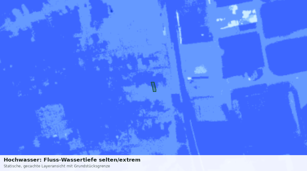 Statische Kartenansicht: Hochwasser: Fluss-Wassertiefe selten/extrem