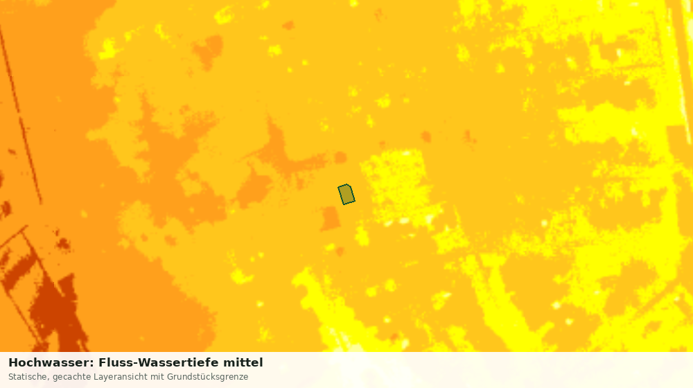 Statische Kartenansicht: Hochwasser: Fluss-Wassertiefe mittel