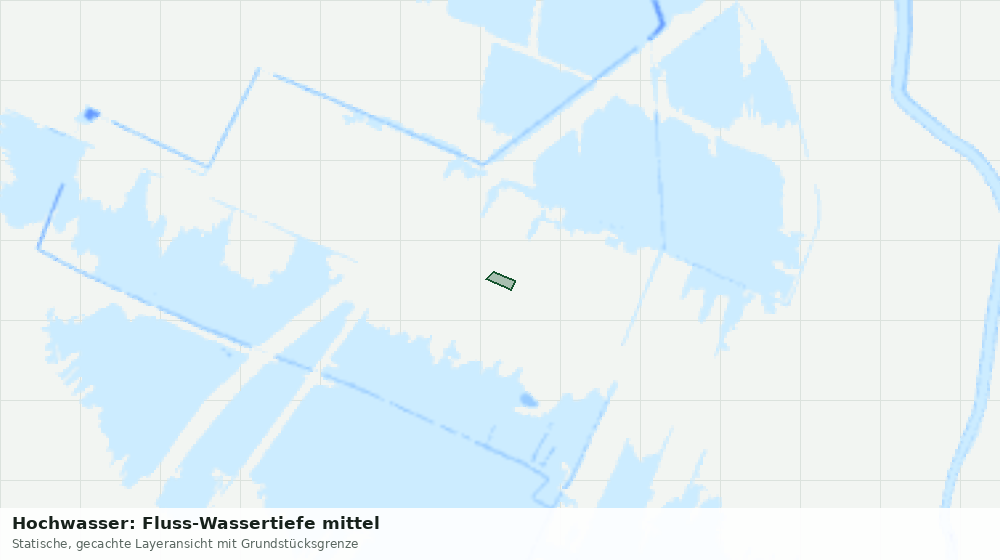 Statische Kartenansicht: Hochwasser: Fluss-Wassertiefe mittel