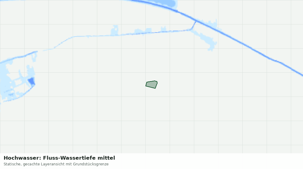 Statische Kartenansicht: Hochwasser: Fluss-Wassertiefe mittel