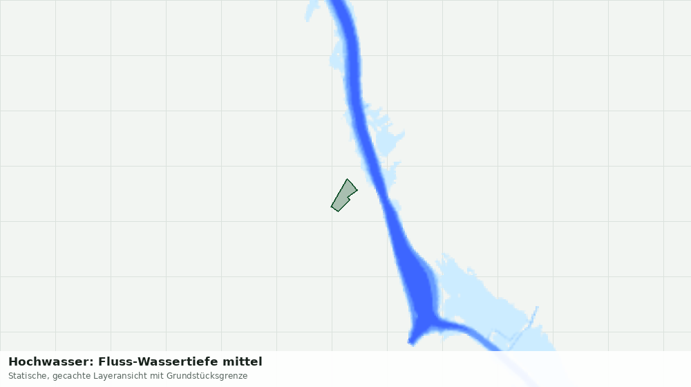 Statische Kartenansicht: Hochwasser: Fluss-Wassertiefe mittel