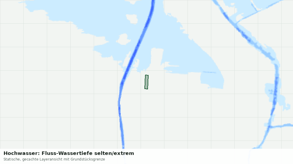 Statische Kartenansicht: Hochwasser: Fluss-Wassertiefe selten/extrem