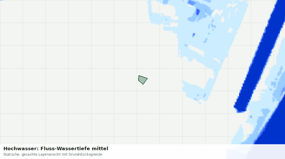Statische Kartenansicht: Hochwasser: Fluss-Wassertiefe mittel