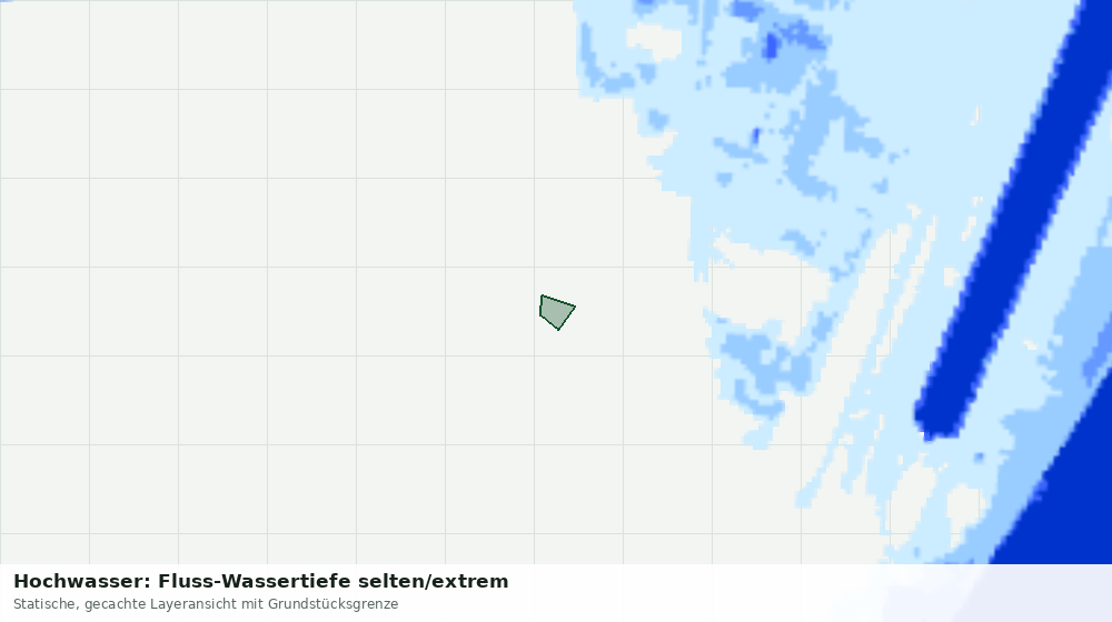 Statische Kartenansicht: Hochwasser: Fluss-Wassertiefe selten/extrem