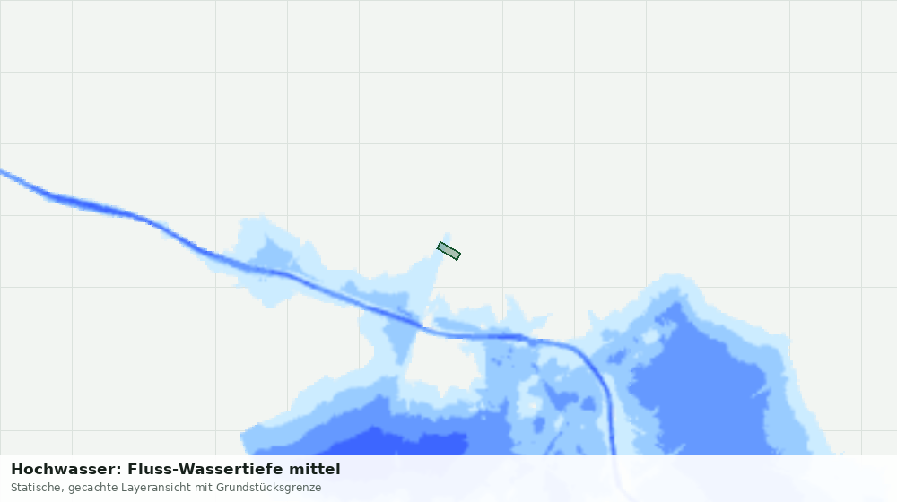 Statische Kartenansicht: Hochwasser: Fluss-Wassertiefe mittel