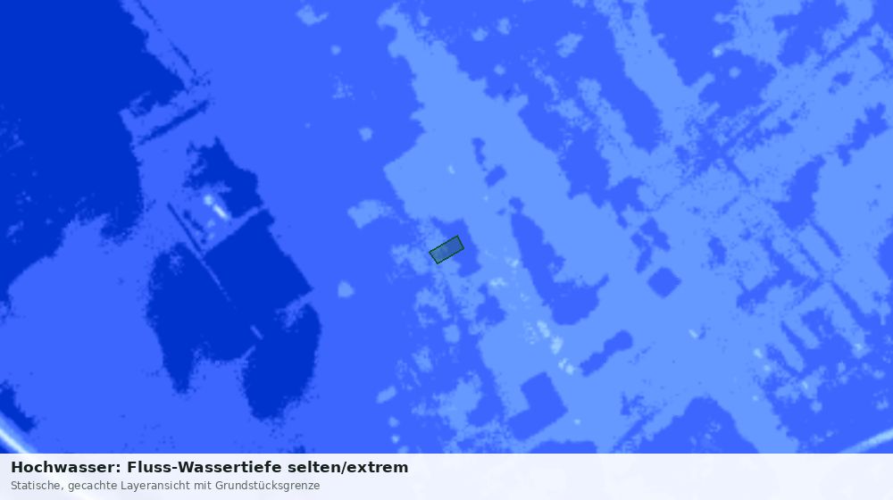 Statische Kartenansicht: Hochwasser: Fluss-Wassertiefe selten/extrem