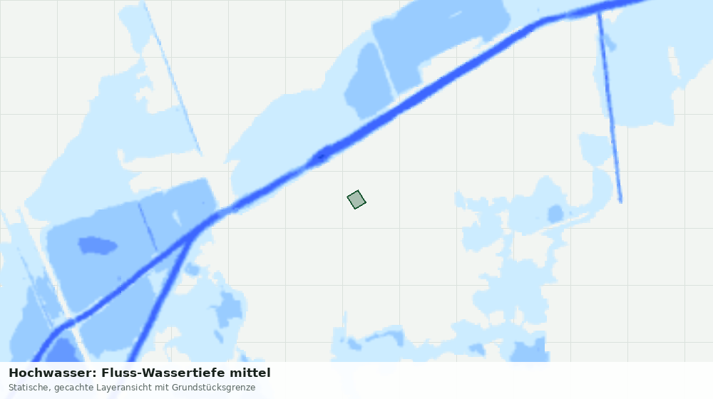 Statische Kartenansicht: Hochwasser: Fluss-Wassertiefe mittel
