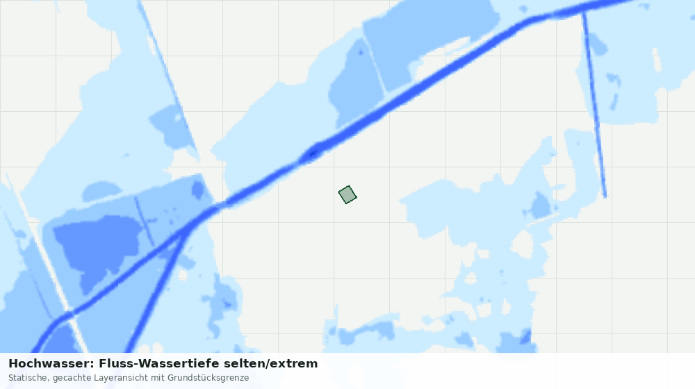 Statische Kartenansicht: Hochwasser: Fluss-Wassertiefe selten/extrem