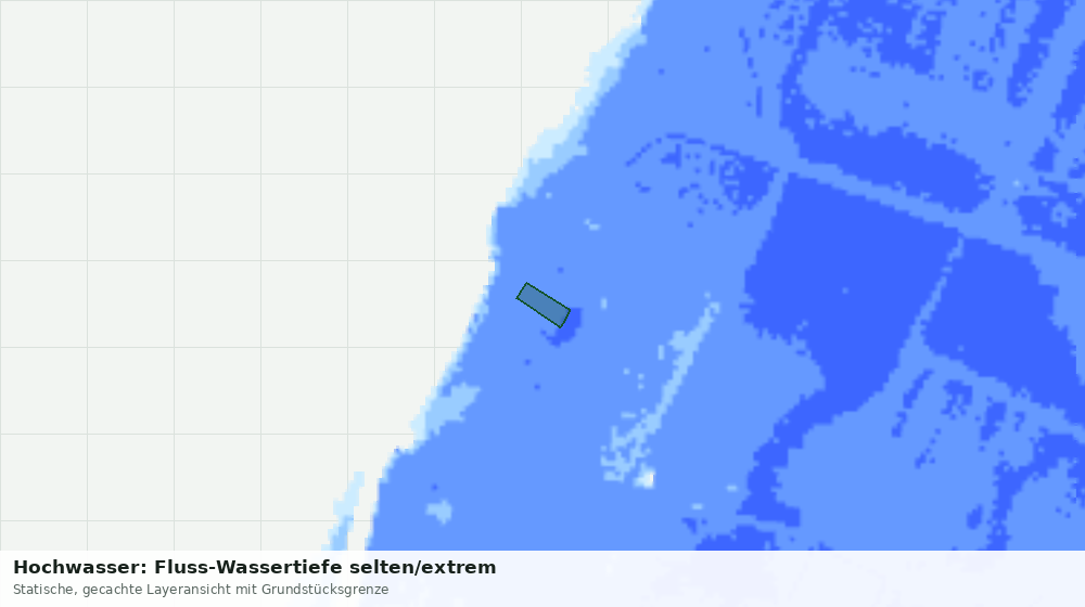 Statische Kartenansicht: Hochwasser: Fluss-Wassertiefe selten/extrem