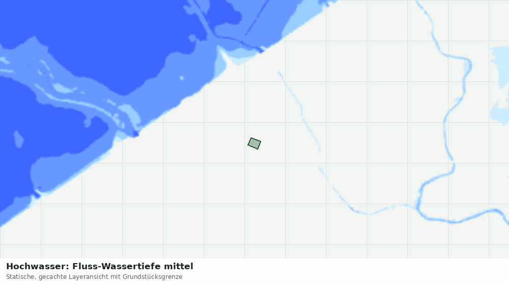 Statische Kartenansicht: Hochwasser: Fluss-Wassertiefe mittel