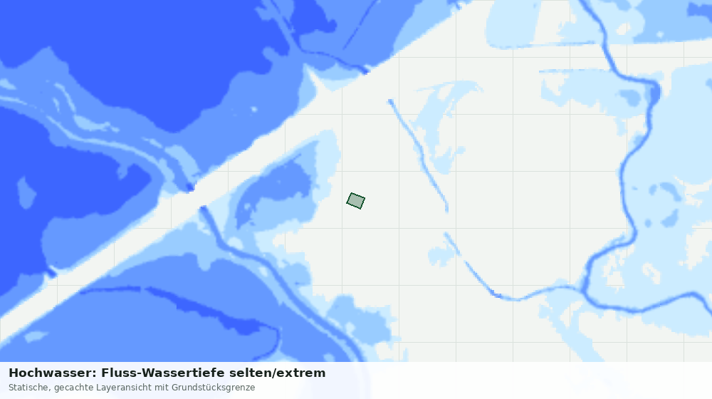 Statische Kartenansicht: Hochwasser: Fluss-Wassertiefe selten/extrem