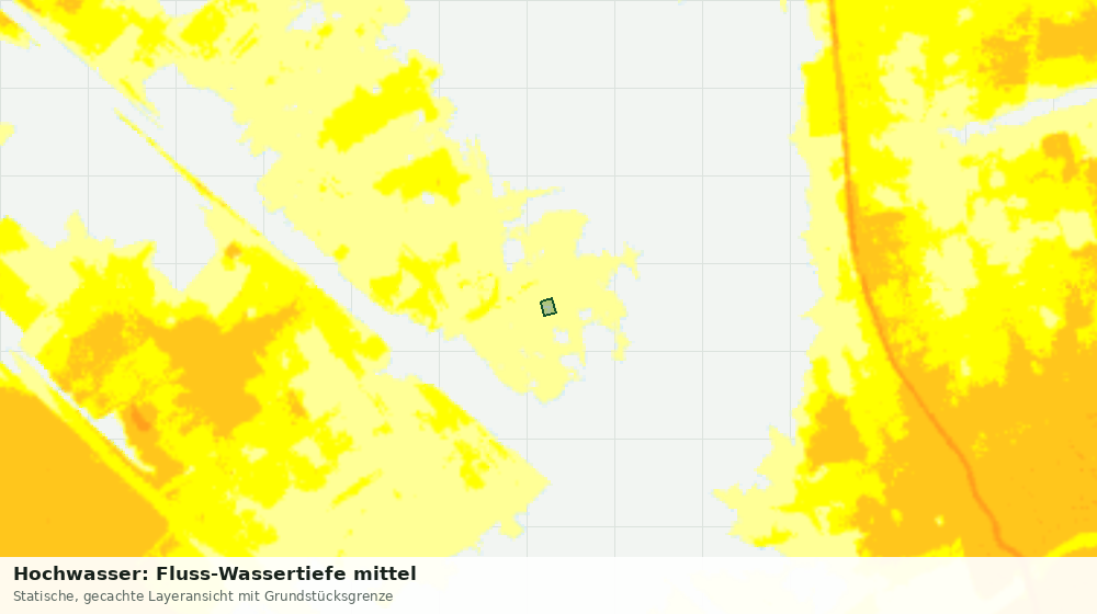 Statische Kartenansicht: Hochwasser: Fluss-Wassertiefe mittel