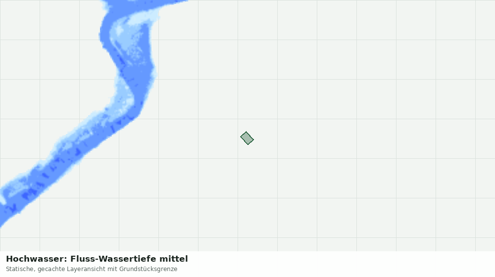 Statische Kartenansicht: Hochwasser: Fluss-Wassertiefe mittel