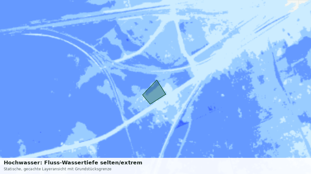 Statische Kartenansicht: Hochwasser: Fluss-Wassertiefe selten/extrem