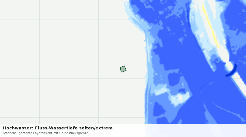 Statische Kartenansicht: Hochwasser: Fluss-Wassertiefe selten/extrem