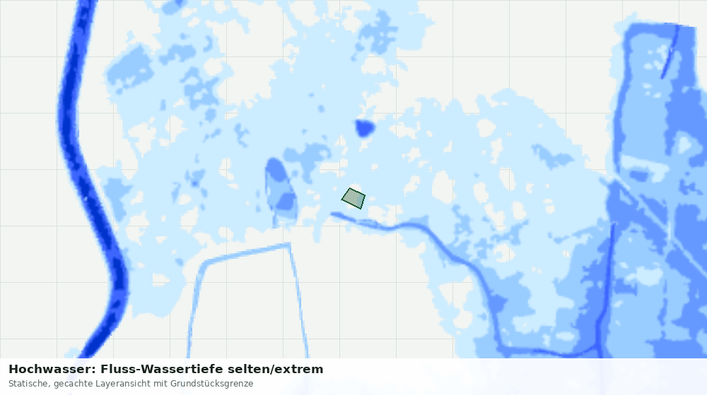 Statische Kartenansicht: Hochwasser: Fluss-Wassertiefe selten/extrem