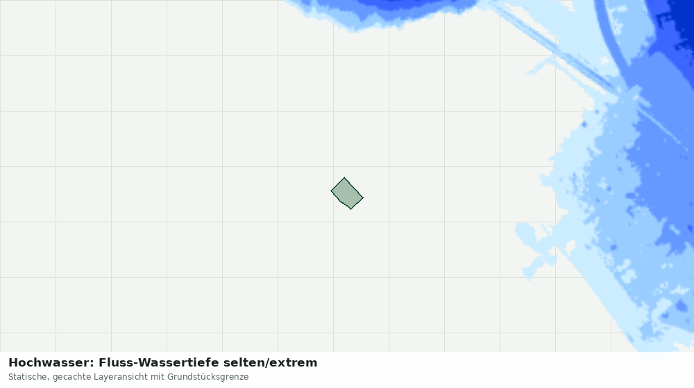 Statische Kartenansicht: Hochwasser: Fluss-Wassertiefe selten/extrem