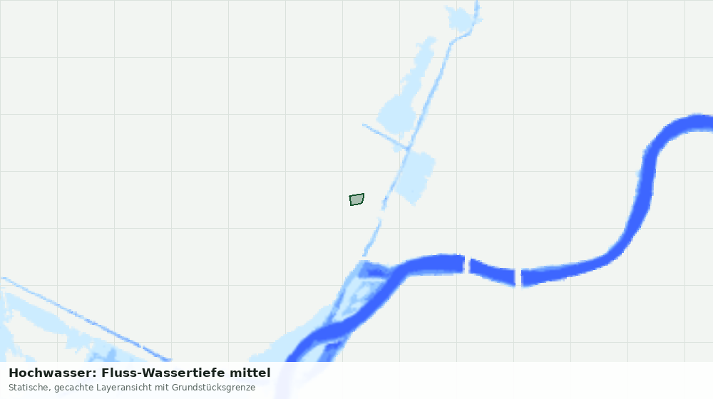 Statische Kartenansicht: Hochwasser: Fluss-Wassertiefe mittel